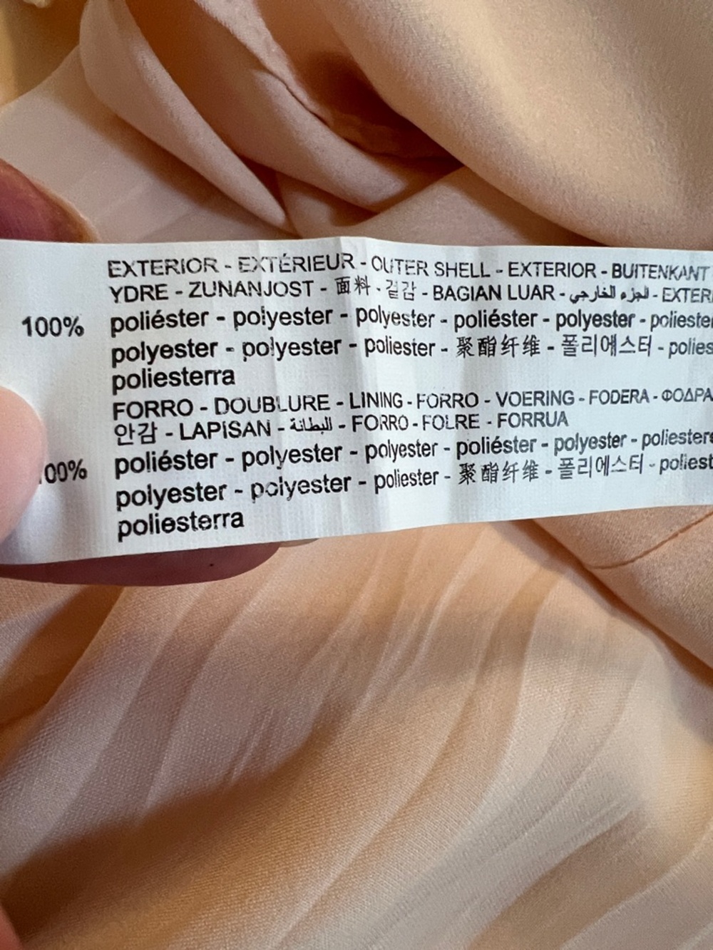 Zara Soft Peach Ruffled Neck Peasant Maxi Dress - Picture 6 of 7